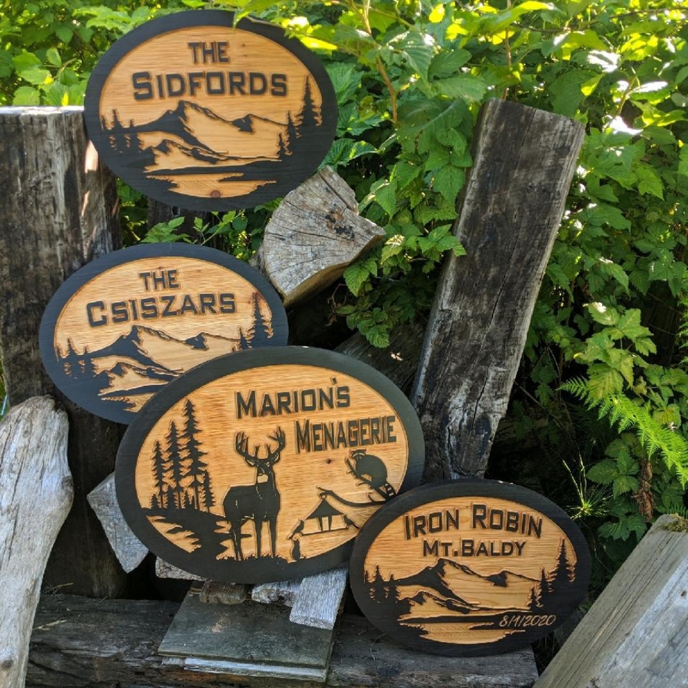 Custom made address driveway signs